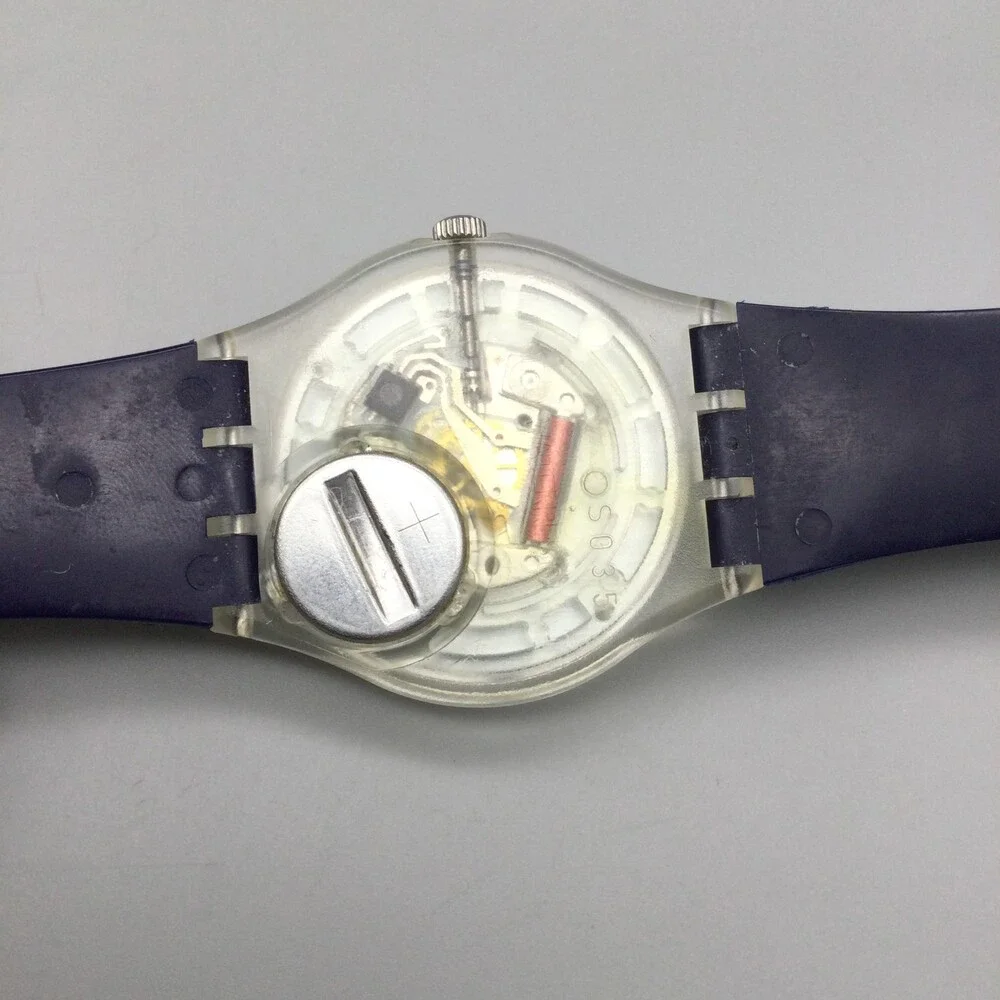 Swatch Gent Titi Parisien Watch Women Swiss Made 34mm Blue Dial New Battery - Picture 11 of 15